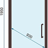 Душевая дверь Rea Rapid Swing 100
