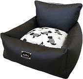 Лежак AntePrima Aurora AURPELDOGNER01 (черный/принт собачки)