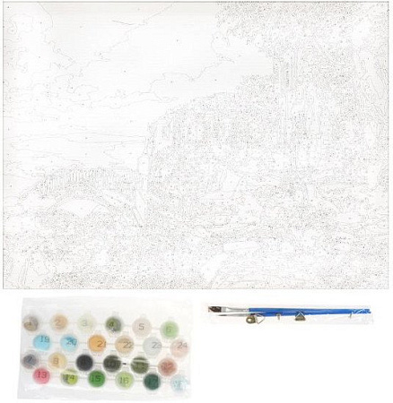 Картина по номерам MultiArt Мостик CANV30X40-BRI