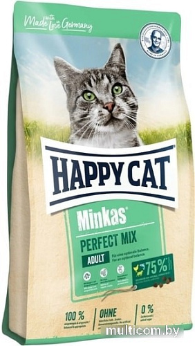 Лакомство для кошек Happy Cat Minkas Perfect Mix с птицей, ягненком и рыбой 1.5 кг