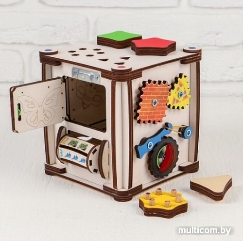 Бизиборд Лесная мастерская Транспорт со светом