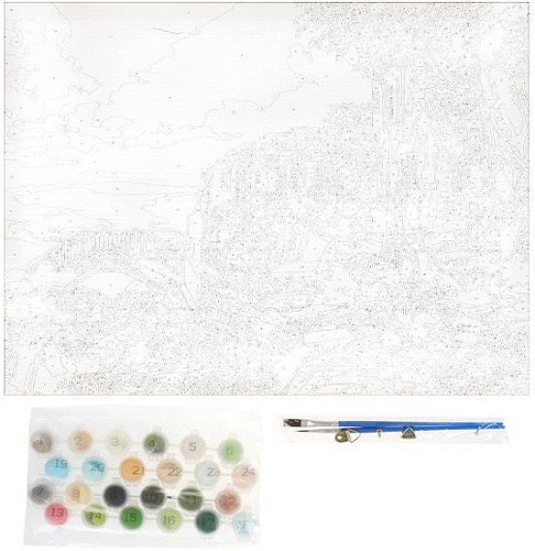 Картина по номерам MultiArt Мостик CANV30X40-BRI