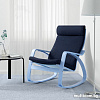 Кресло-качалка Ikea Поэнг (березовый шпон/шифтебу коричневый) 193.028.23