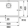 Кухонная мойка Franke Kubus 2 KNG 110-52 125.0512.502 (графит)