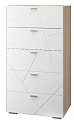Комод MLK Скайлайн 5 ящиков (дуб сонома светлый-белый шагрень)