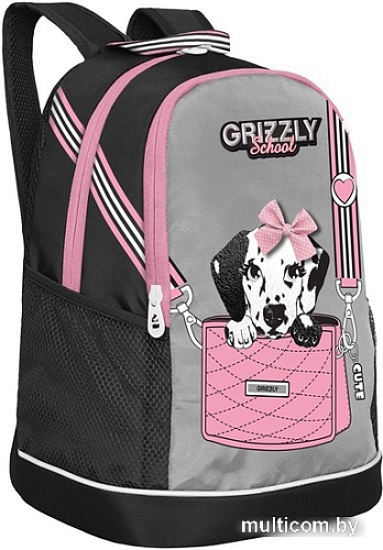 Школьный рюкзак Grizzly RG-363-2 (серый/черный)