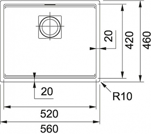 Кухонная мойка Franke Kubus 2 KNG 110-52 125.0512.502 (графит)