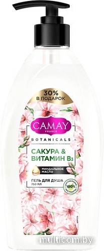 Косметика по уходу за телом Camay Гель для душа Японская сакура 750 мл