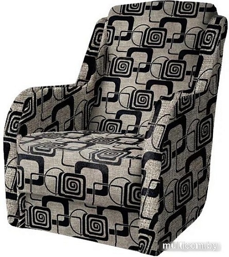 Интерьерное кресло Асмана Дачник-1 (рогожка кубики коричн.)