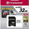 Карта памяти Transcend microSDHC HE (Class 10) UHS-I 32GB + адаптер [TS32GUSDHC10V]