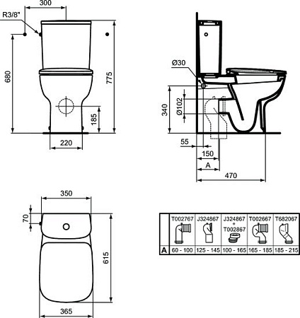 Унитаз Ideal Standard Esedra T282001