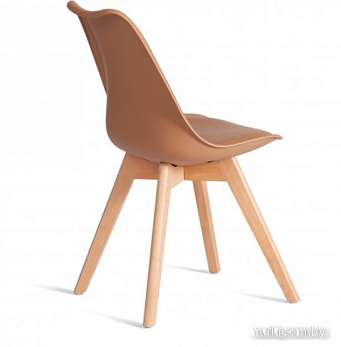 Стул TetChair Tulip дерево/пластик/экокожа (бежевый)