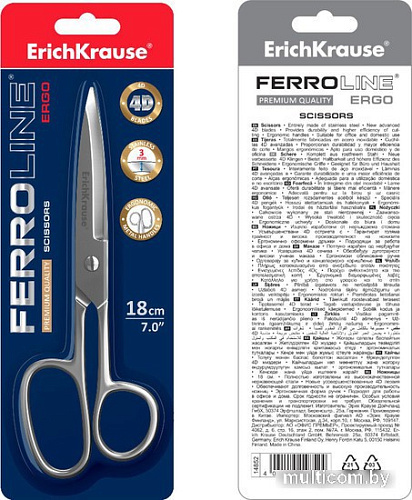 Ножницы канцелярские Erich Krause Ferro 18 см 14852