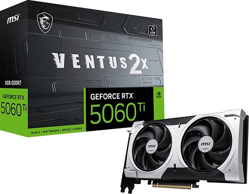 Видеокарта MSI GeForce RTX 5060 Ti 8G Ventus 2X Plus