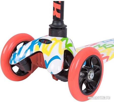 Самокат Novatrack Disco-kids 120H.DISCOKIDS.WMC8 (белый/оранжевый)