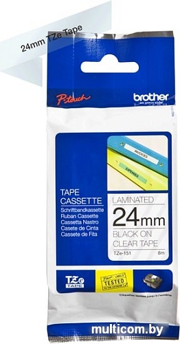 Картридж-лента для термопринтера Brother TZe-151 (24 мм, 8 м)