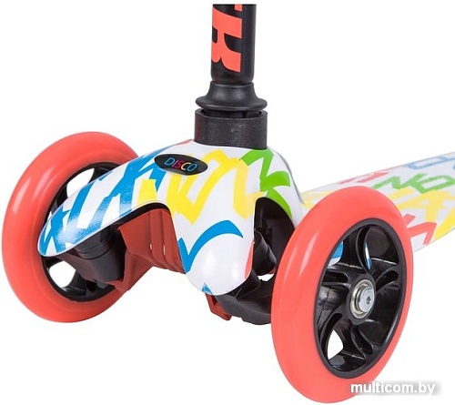 Самокат Novatrack Disco-kids 120H.DISCOKIDS.WMC8 (белый/оранжевый)