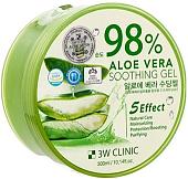3W Clinic Гель для тела Aloe Vera Soothing Gel 98% универсальный 300 мл
