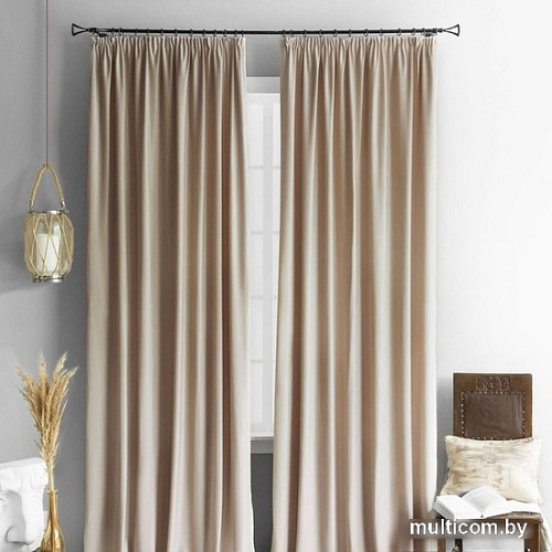 Комплект штор Pasionaria Бархат 290x230 (2 шт, песочный)