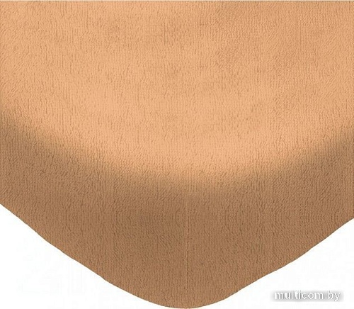Постельное белье Luxsonia Махра на резинке 140x200 Мр0020-2 (персиковый)