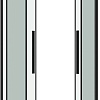 Душевая дверь Grossman Galaxy 80x195 1/2.K33.01.80.21.00 (черный матовый/прозрачное стекло)