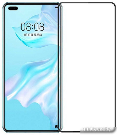 Защитное стекло Case 111D для Huawei P40 (черный глянец)