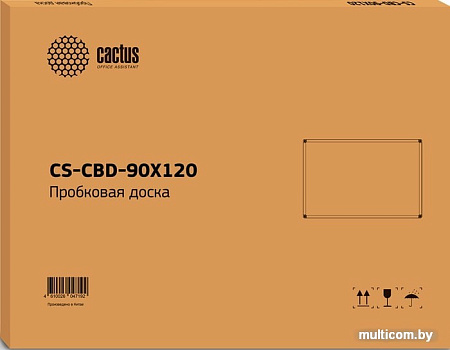 Офисная пробковая доска CACTUS CS-CBD-90X120