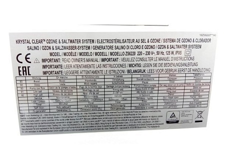 Intex Хлоргенератор Krystal Clear для бассейна до 56800л, с таймером