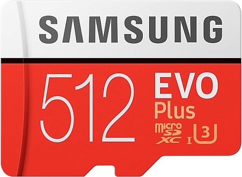 Карта памяти Samsung EVO Plus microSDXC 512GB + адаптер