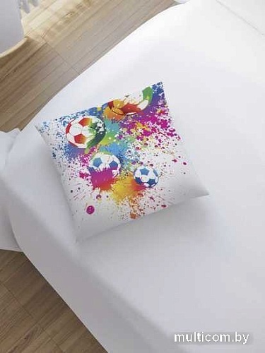 Чехол на подушку JoyArty Радужный футбол sl_17309