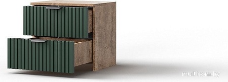 Тумба КМК Мебель 2Я Герта КМК 0979.20 (дуб веллингтон/SAT 22 зеленый мат)