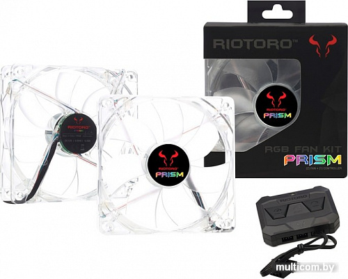 Кулер для корпуса Riotoro Cross-X Two Fan Kit FRGB256-168X