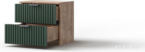 Тумба КМК Мебель 2Я Герта КМК 0979.20 (дуб веллингтон/SAT 22 зеленый мат)