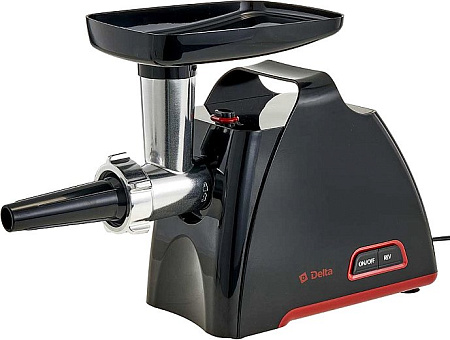 Мясорубка Delta DL-6104M (черный/красный)