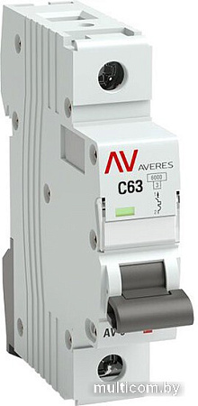Выключатель автоматический EKF Averes AV-6 1P 63A (C) 6kA mcb6-1-63C-av