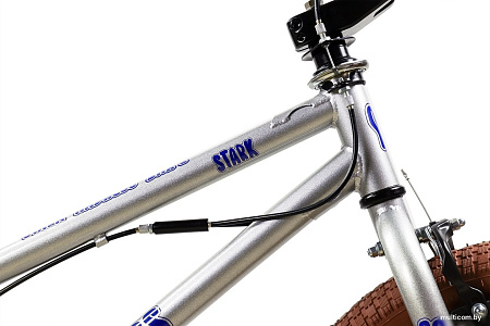 Велосипед Stark Madness BMX 2 2025 (серебристый/фиолетовый/песочный)