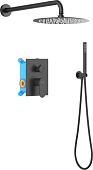 Душевая система Aquatek Оберон AQ1272MB (черный матовый)