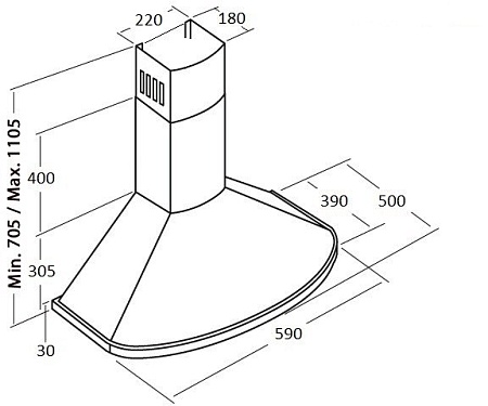 Кухонная вытяжка KUPPERSBERG Bona 60 C Bronze