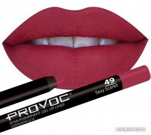 Карандаш для губ Provoc Gel Lip Liner 49 Sexy scarlet