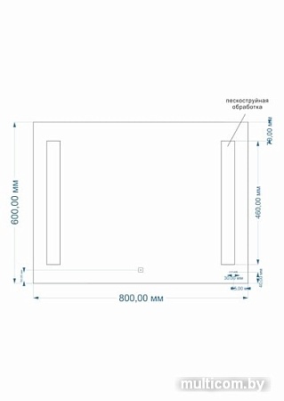 Cersanit Зеркало Led 020 base 80x60