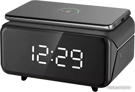 Настольные часы с беспроводной зарядкой Kitfort КТ-3353