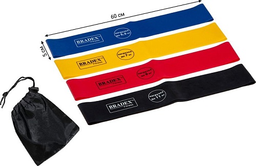 Набор фитнес резинок Bradex SF 0672 (3 шт, от 5.5 до 11 кг)