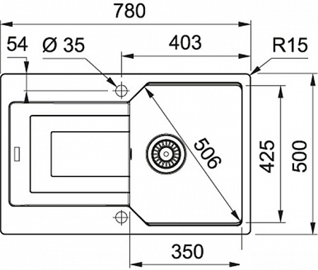 Кухонная мойка Franke UBG 611-78 (графит)