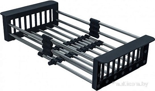 Кухонная мойка Marblan Comfort 60 (черный, с сифоном и колландером)