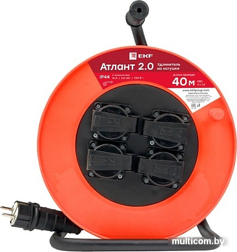 Удлинитель EKF UKA02-16-315-4-40-IP44