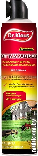 Аэрозоль против насекомых Dr. Klaus От муравьев, тараканов и других ползающих насекомых DK06250011 (600 мл)