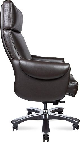 Офисное кресло Norden Ritz A 2108 brown leather (кожа коричневый/алюминиевая крестовина)