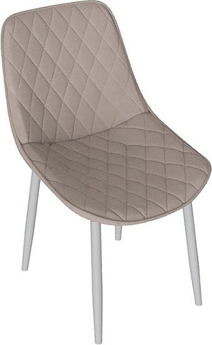 Стул Трия Oscar (белый муар/велюр L003 бежевый)