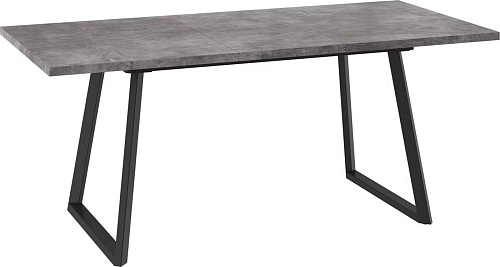 Кухонный стол Мамадома Loft-140 раздвижной 140-180х85 (дымчатая керамика/черный)