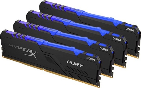 Оперативная память HyperX Fury RGB 4x8GB DDR4 PC4-19200 HX424C15FB3AK4/32